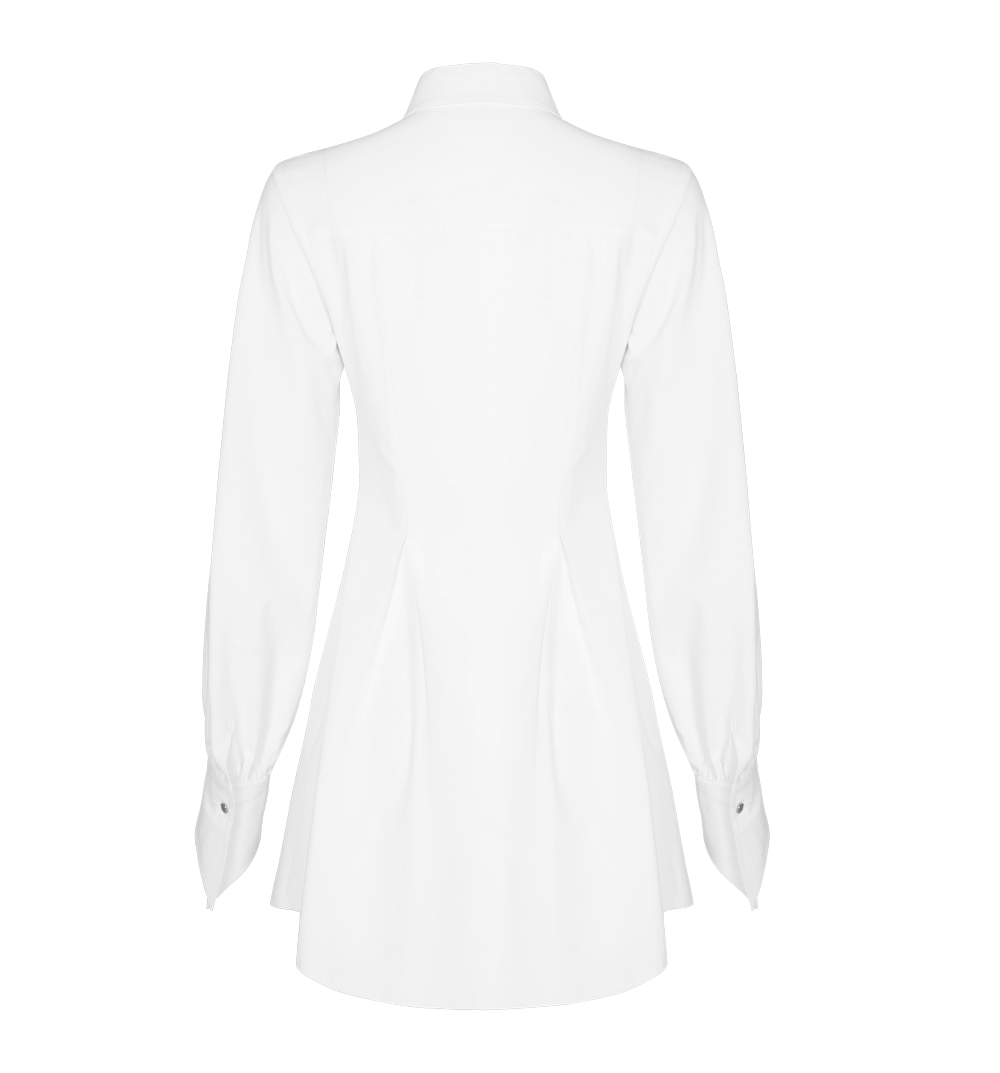 Punk Rave Gothic White Swallowtail Shirt Dress - image 6