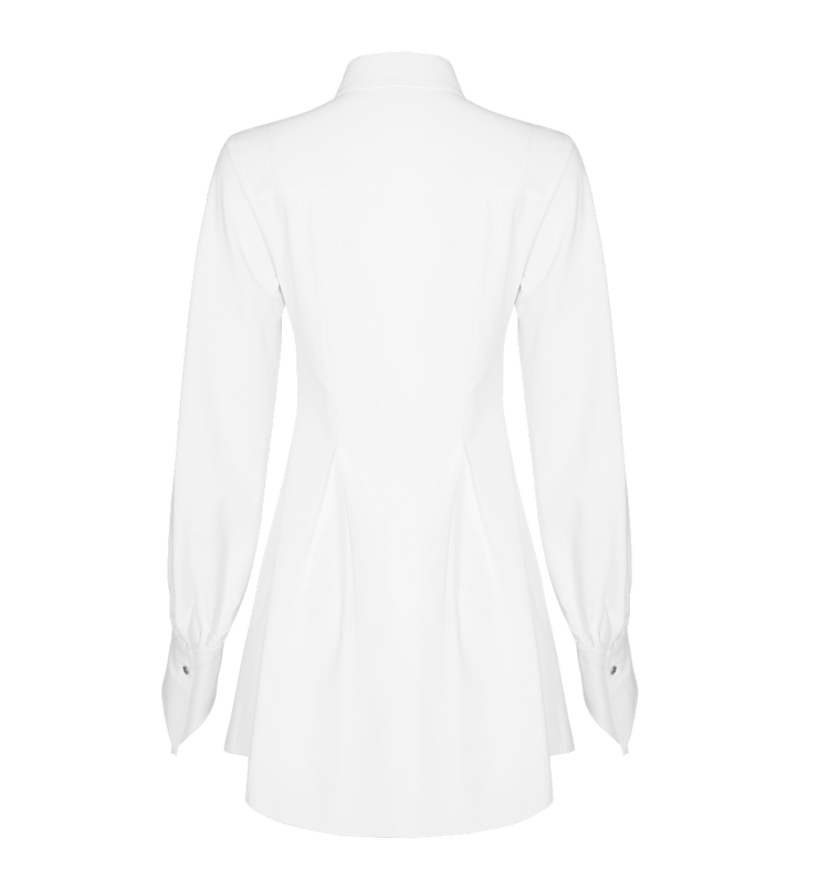 Punk Rave Gothic White Swallowtail Shirt Dress - image 6