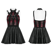 Punk Rave Spiderweb Mesh Cutout Gothic Mini Dress - image 3