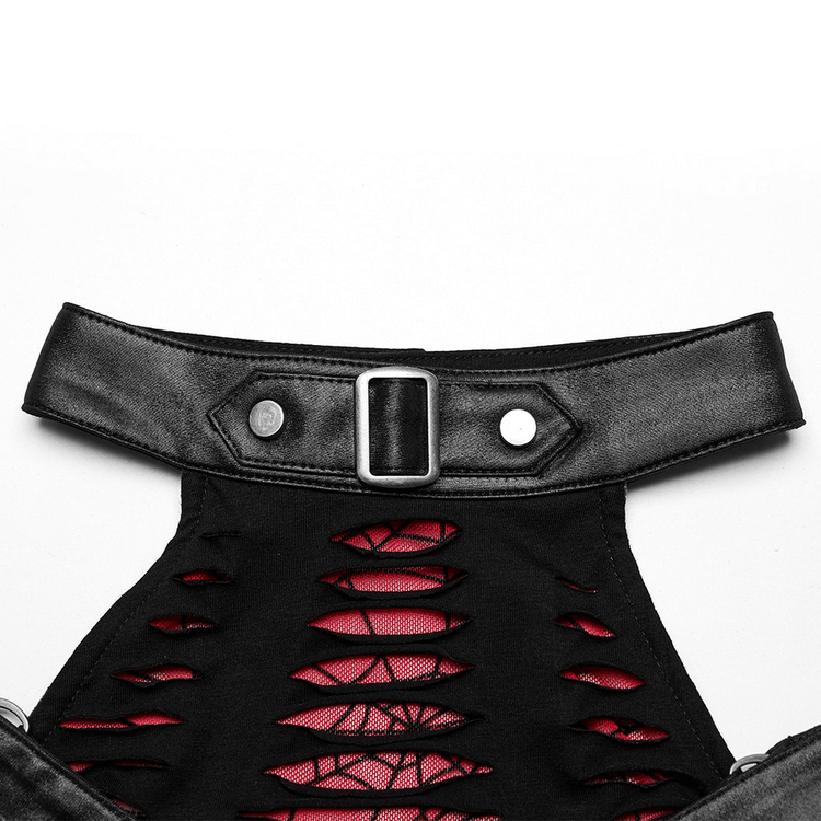 Punk Rave Spiderweb Mesh Cutout Gothic Mini Dress - image 7