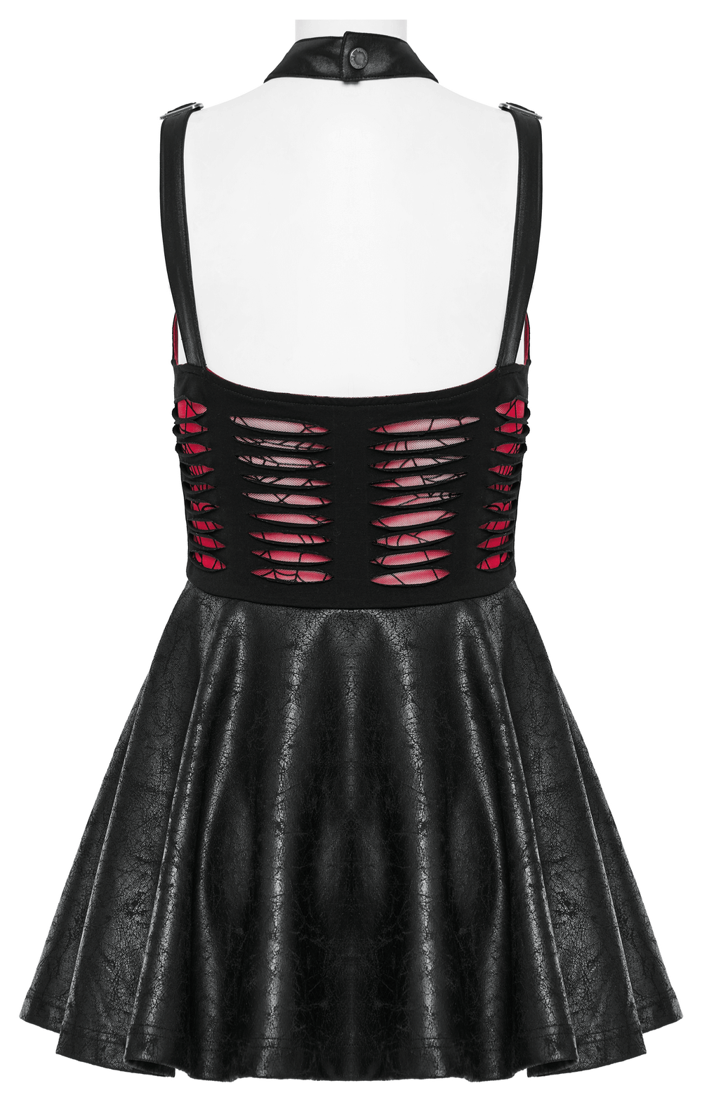Punk Rave Spiderweb Mesh Cutout Gothic Mini Dress - image 6