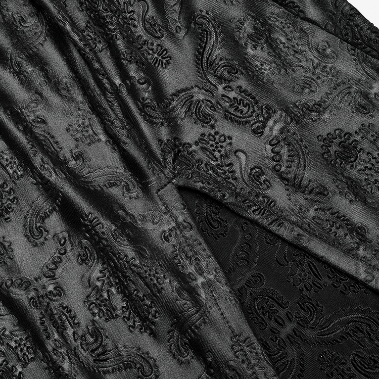 Punk Rave Vintage Dark Night Embossed Mesh Gown - image 9