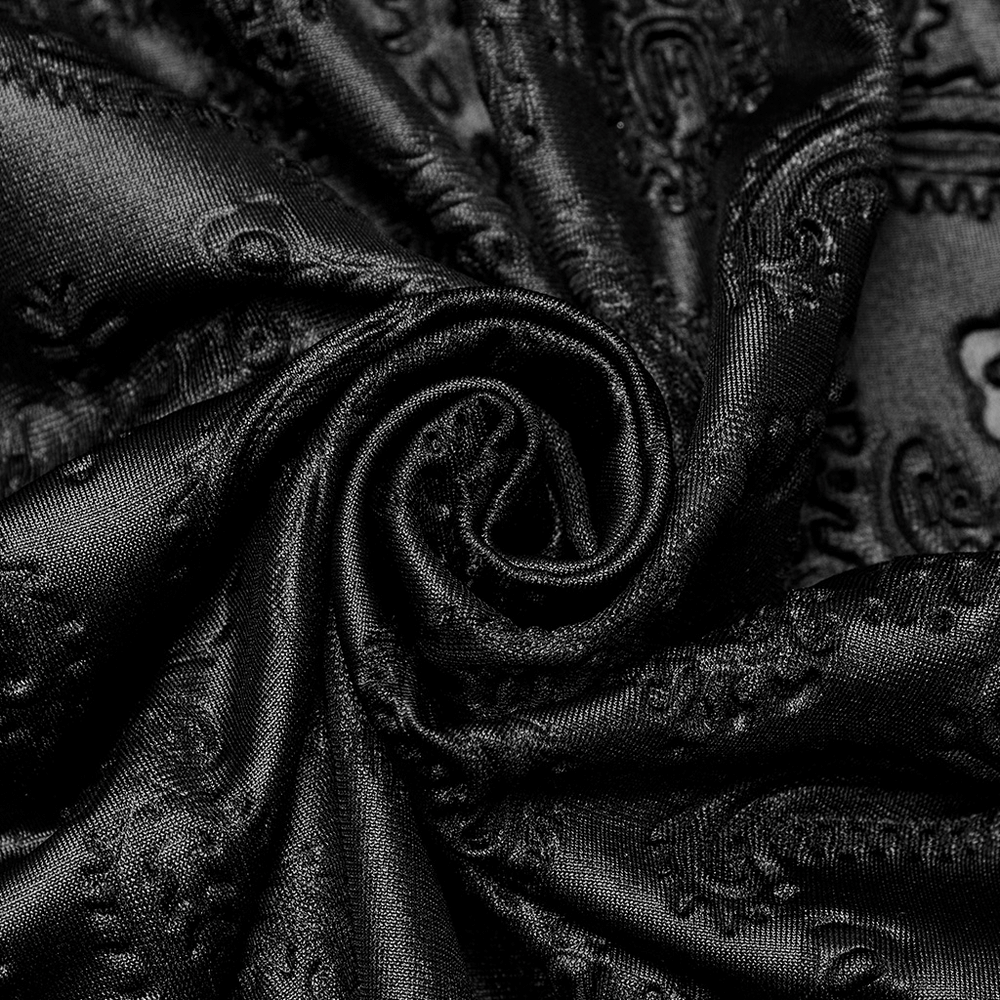 Punk Rave Vintage Dark Night Embossed Mesh Gown - image 10