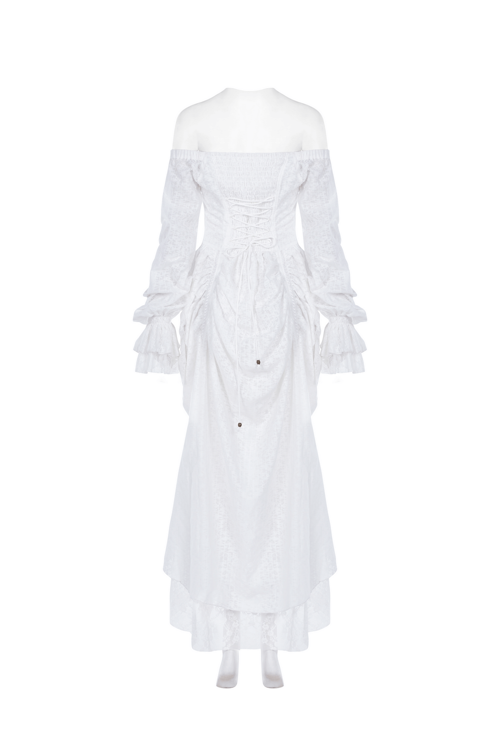 Punk Rave White Gothic Lace Dress Steampunk Retro - image 7