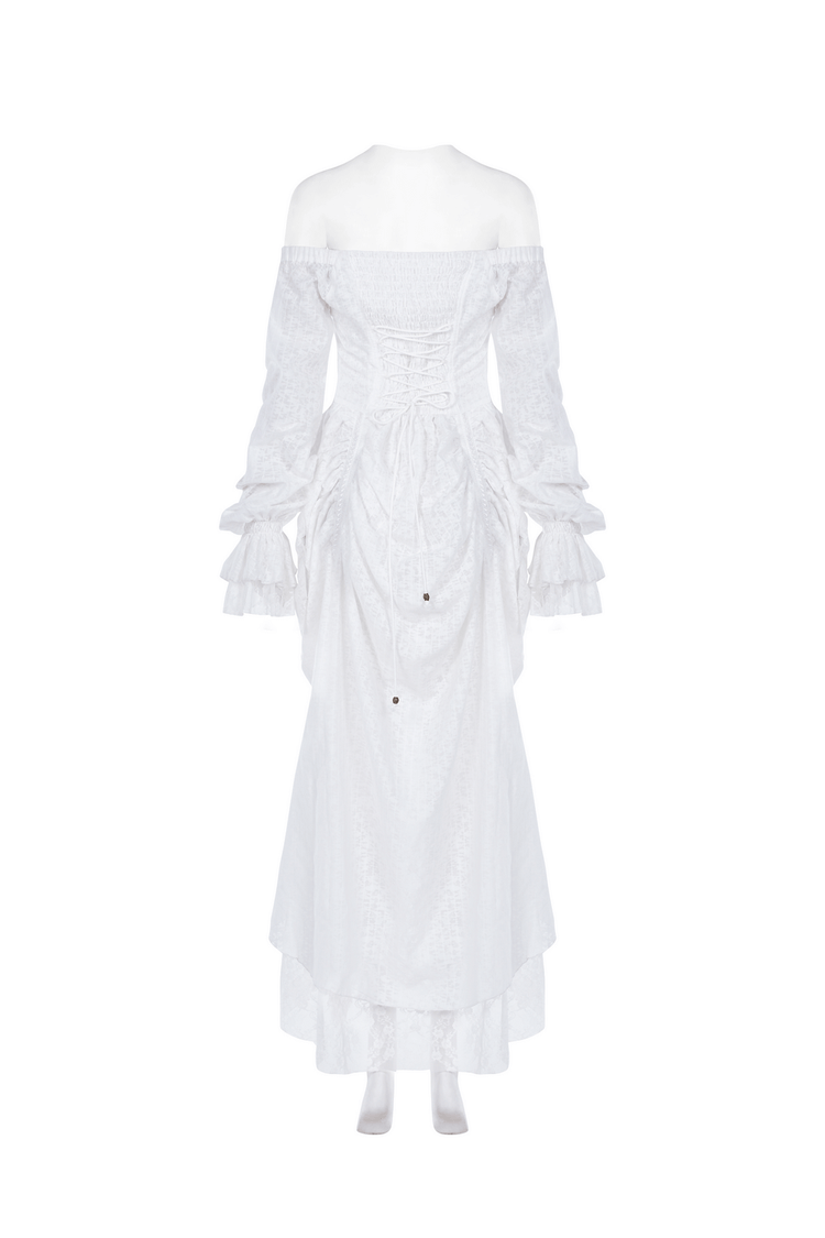 Punk Rave White Gothic Lace Dress Steampunk Retro - image 7