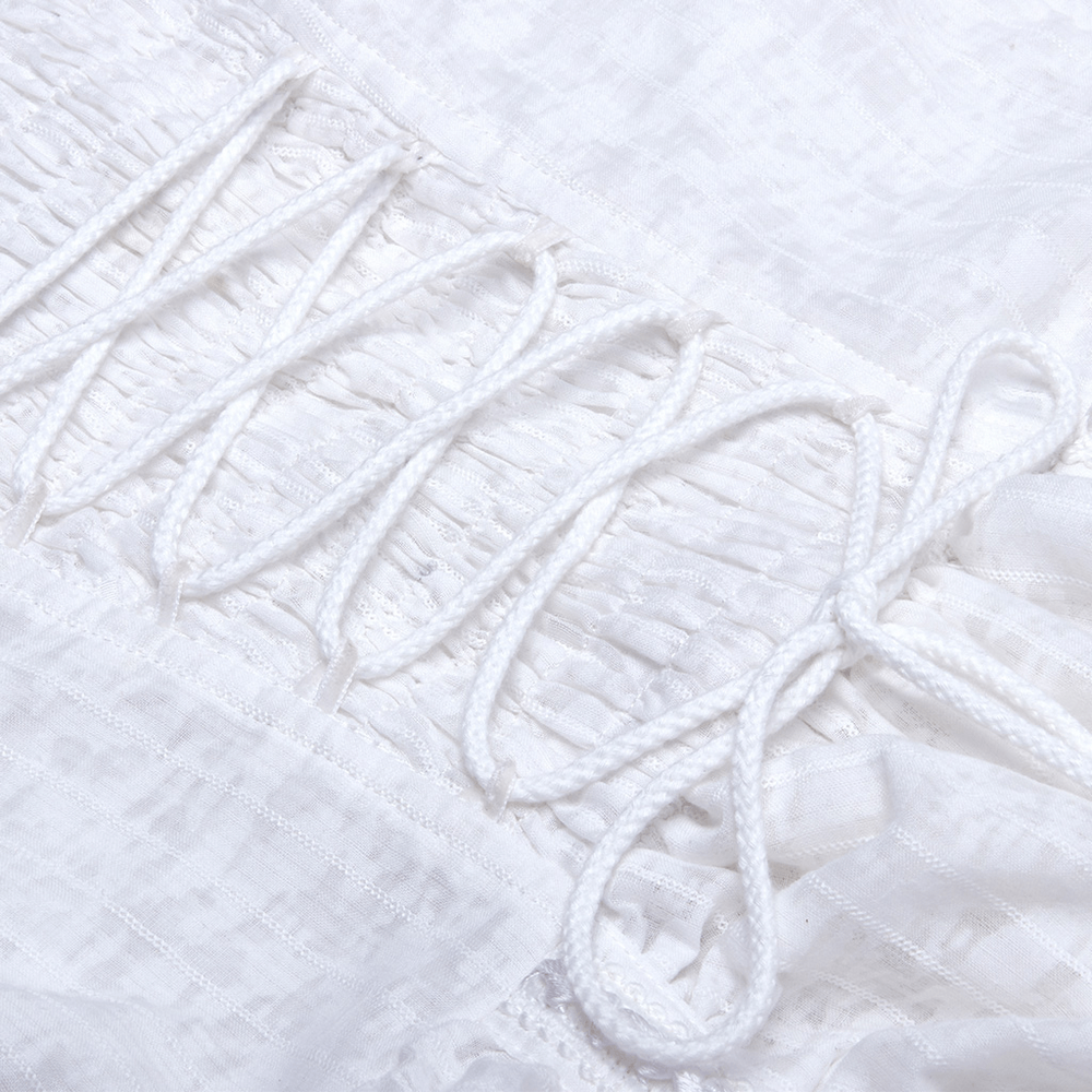 Punk Rave White Gothic Lace Dress Steampunk Retro - image 11