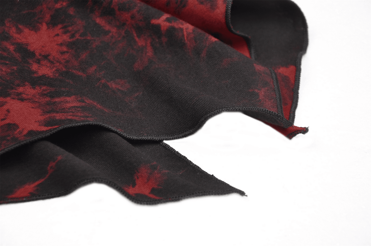 Punk Rock Red and Black Strap Asymmetrical Dress - image 11