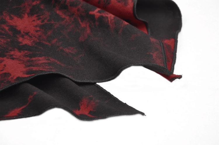Punk Rock Red and Black Strap Asymmetrical Dress - image 11