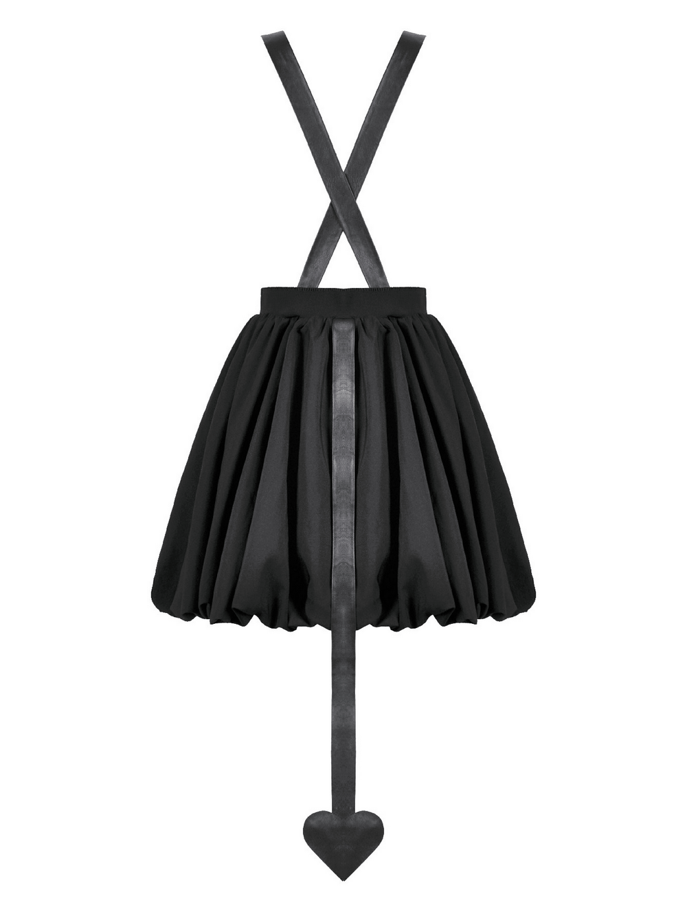Punk Style Black Dress with Bat Bodice and Heart Detail - image 5
