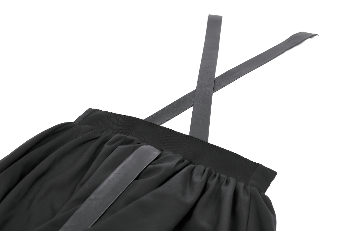 Punk Style Black Dress with Bat Bodice and Heart Detail - image 7