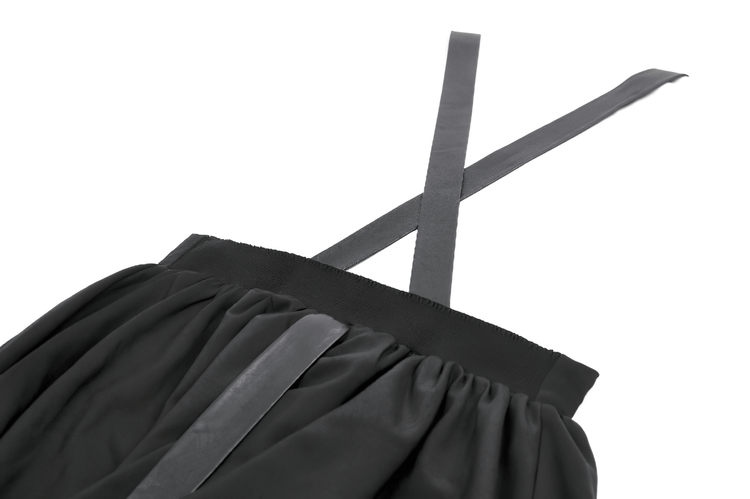 Punk Style Black Dress with Bat Bodice and Heart Detail - image 7