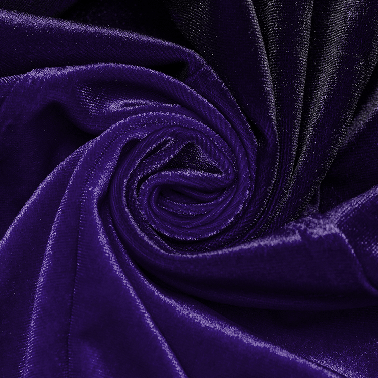 Purple Gradient Velvet Gothic Dress with Lace Details - image 10