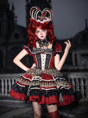 Queen of Hearts Gothic Lolita OP dress front view