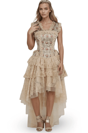 Romantic Rococo Overbust Corset Dress with Lace Skirt - image 1