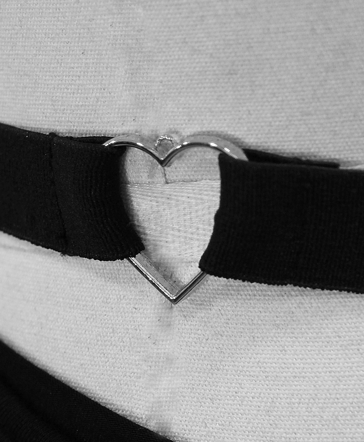 Sexy Black Vintage Pattern Irregular Dress / Gothic Women's Dress With Metal Hearts on Straps - image 7
