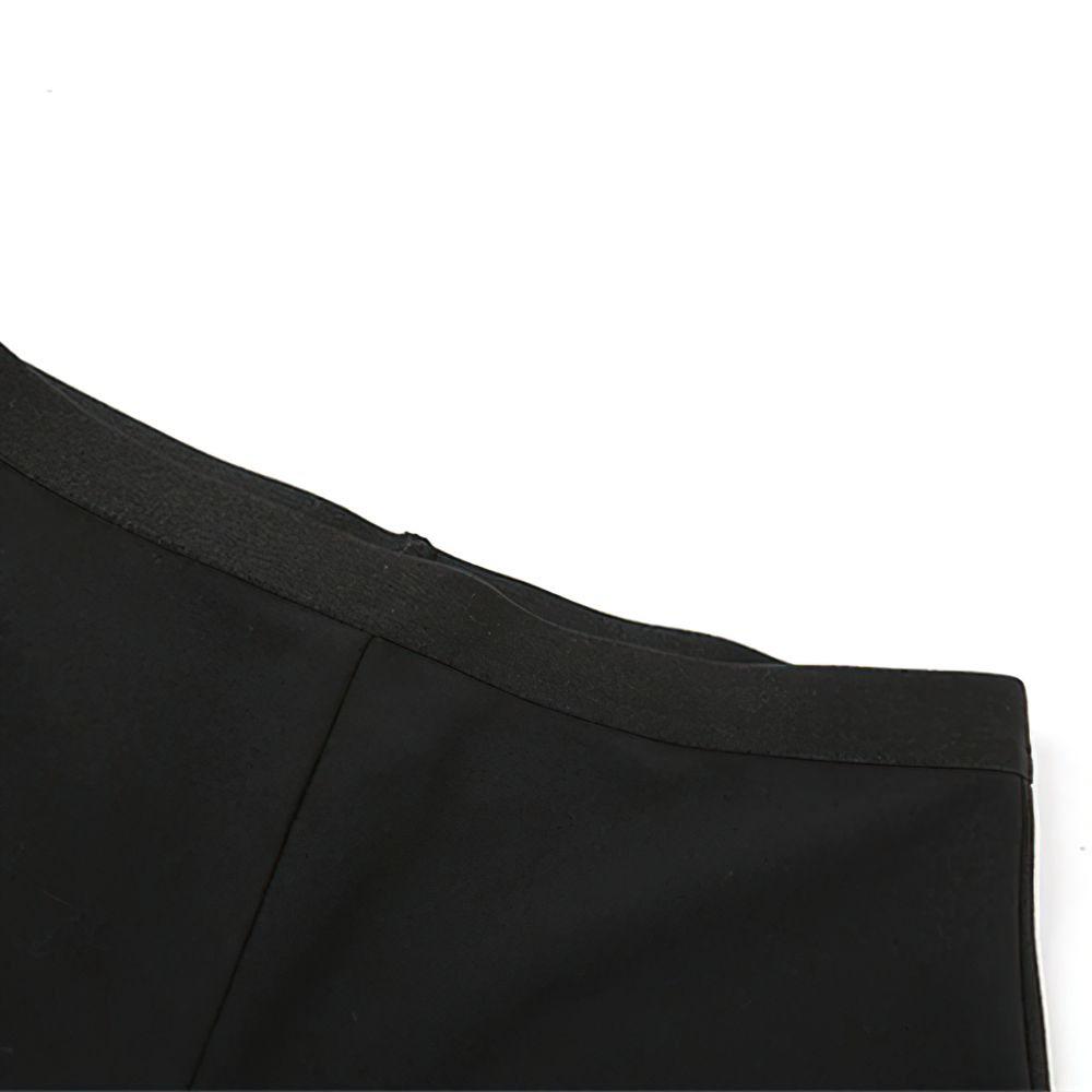 Sexy Black Women's Asymmetrical Dress / Fashion Beautiful Strapless Mini Dress with Shorts - image 14