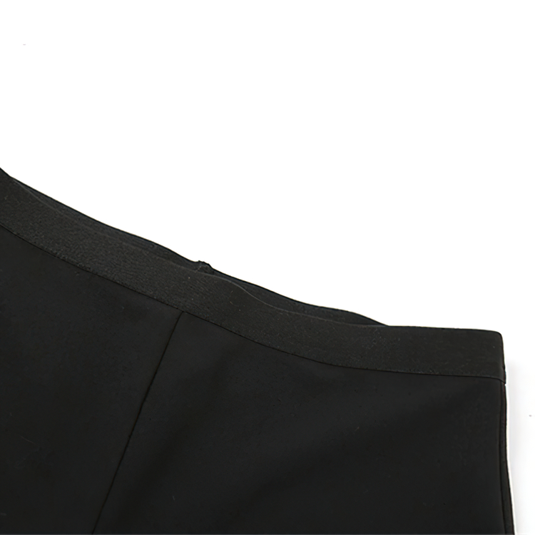 Sexy Black Women's Asymmetrical Dress / Fashion Beautiful Strapless Mini Dress with Shorts - image 14