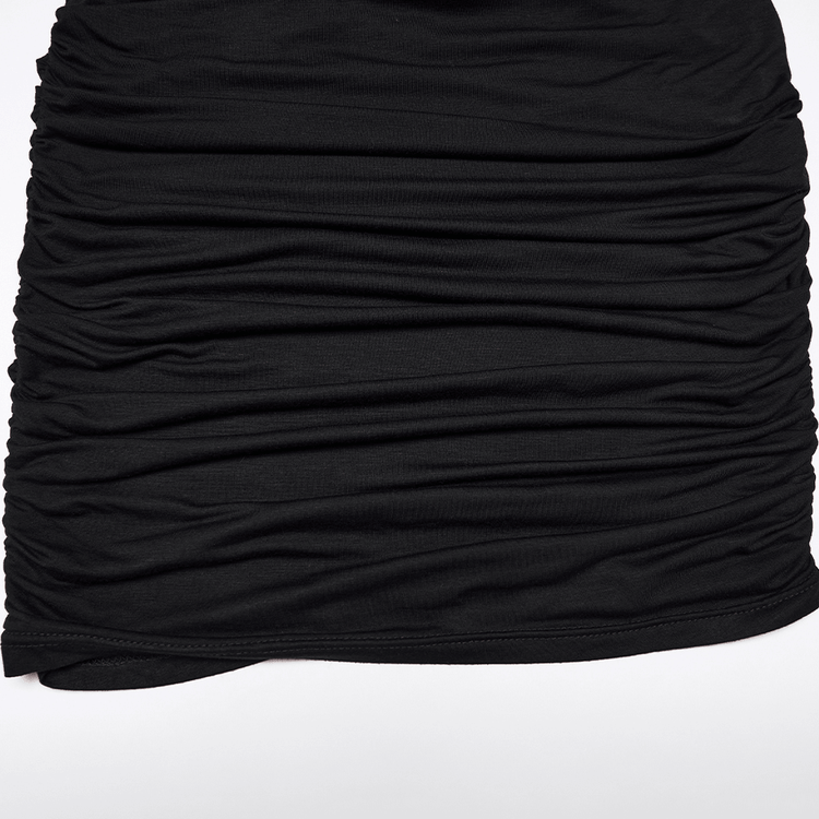 Sexy Gothic Lace Up Ruched Bodycon Slip Dress - image 10