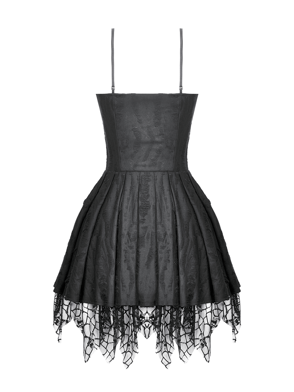 Sexy Lace Corset Dress with Heart Clips and Mesh Hem - image 5