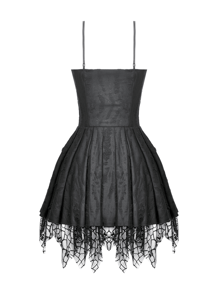 Sexy Lace Corset Dress with Heart Clips and Mesh Hem - image 5