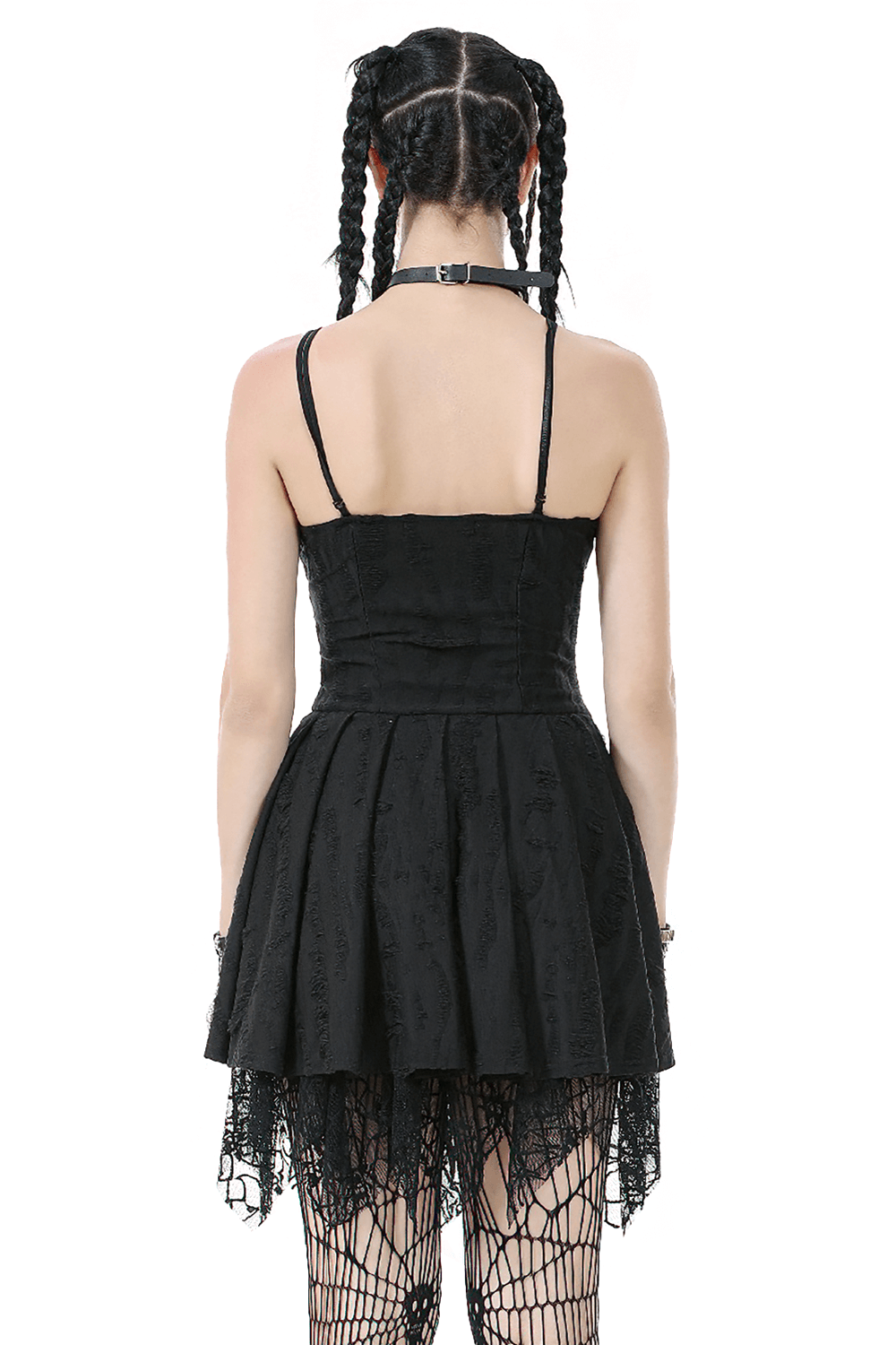 Sexy Lace Corset Dress with Heart Clips and Mesh Hem - image 2