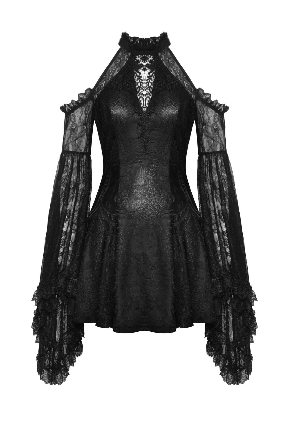 Sexy Lace Off-Shoulders Dress with Bell Sleeves - image 4