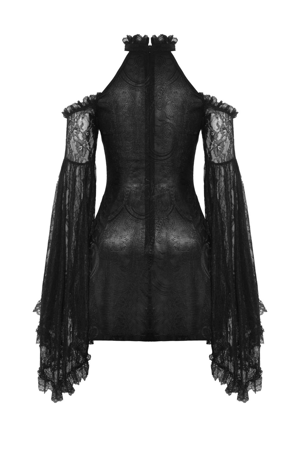 Sexy Lace Off-Shoulders Dress with Bell Sleeves - image 5