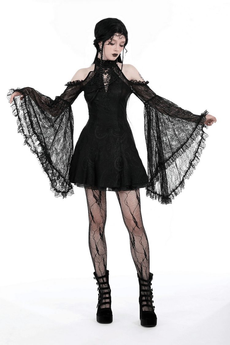 Sexy Lace Off-Shoulders Dress with Bell Sleeves - image 16
