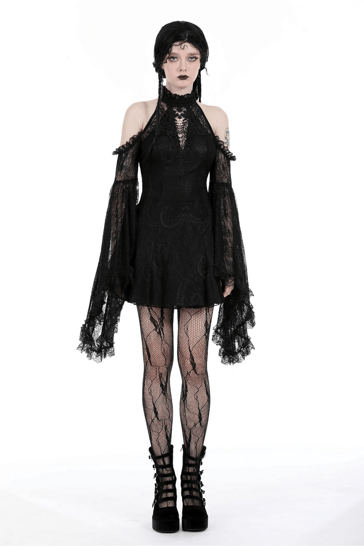 Sexy Lace Off-Shoulders Dress with Bell Sleeves - image 13