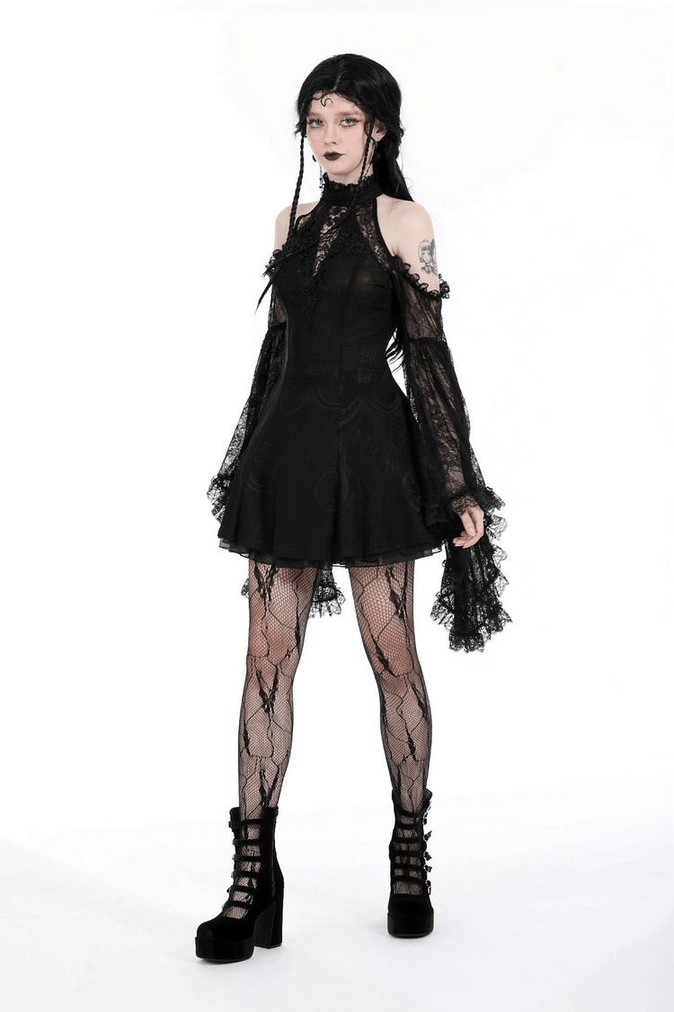Sexy Lace Off-Shoulders Dress with Bell Sleeves - image 15