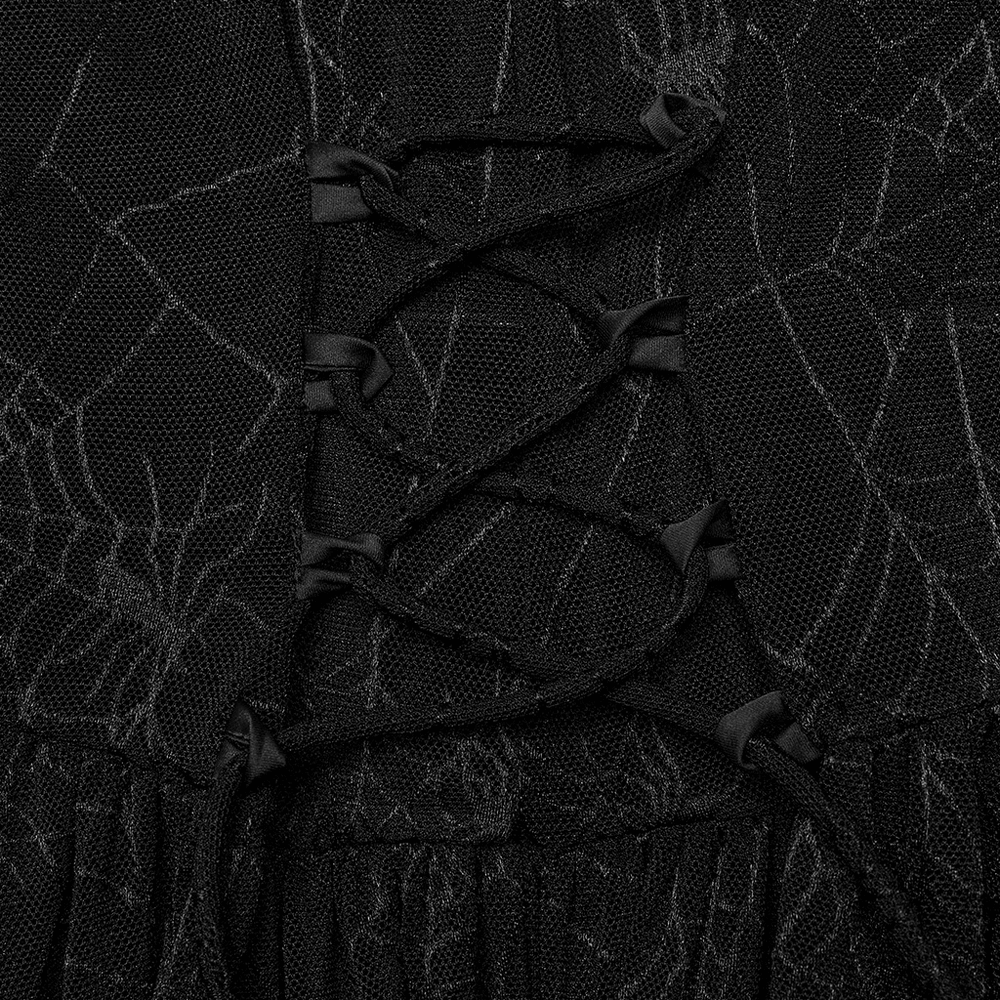 Sexy Mesh Gothic Dress with Spiderweb and Python Pattern - image 9
