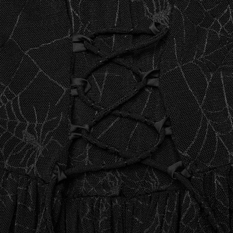 Sexy Mesh Gothic Dress with Spiderweb and Python Pattern - image 9