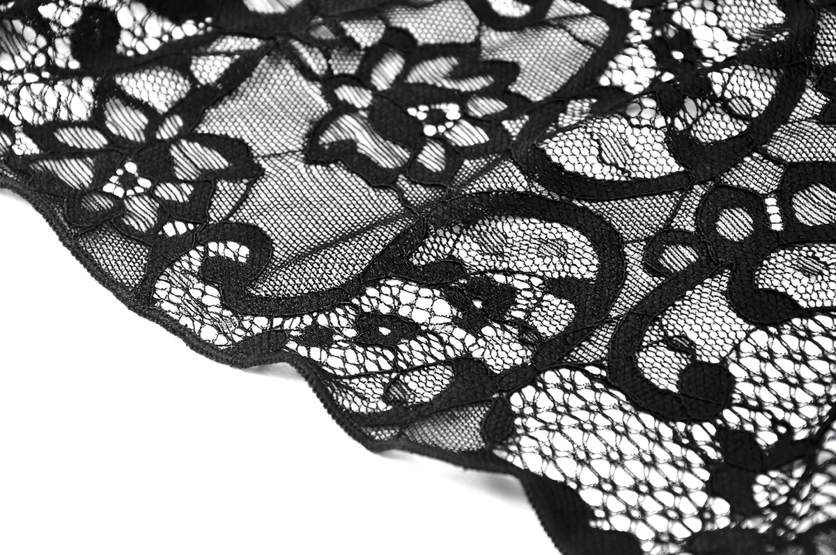 Sexy Sheer Black Lace Maxi Dress with Side Slit - image 12