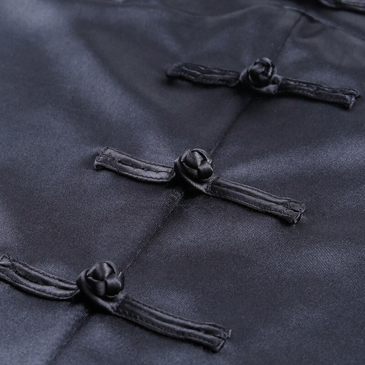 Sexy V-Neck Slim Women's Dress / Gothic Punk High Waist Strap Dresses - image 7