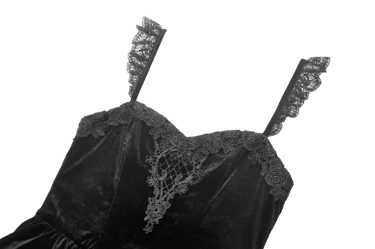 Sexy Velvet Lace Tiered Mini Dress with Corset and Ruffles - image 6