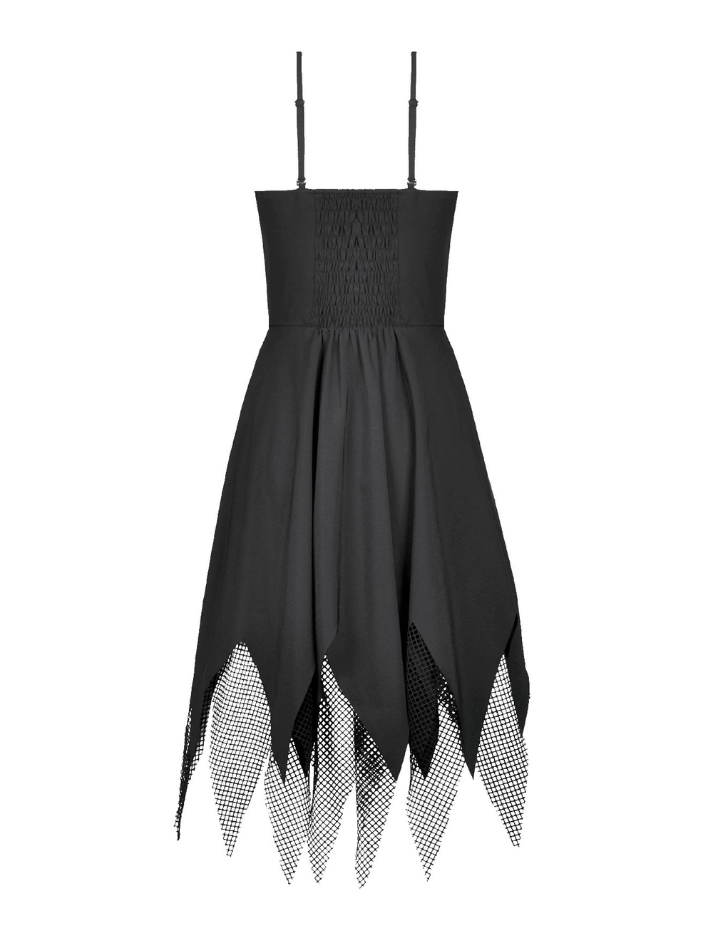 Sexy Zip Front Dress with Fishnet Jagged Hem Detail - image 5