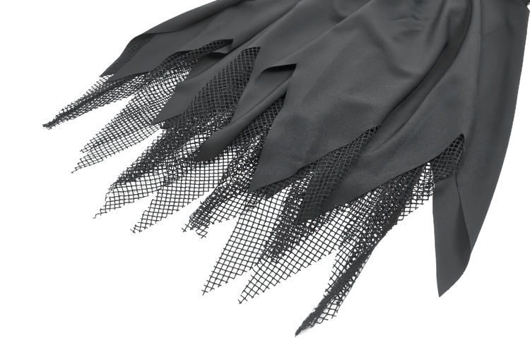 Sexy Zip Front Dress with Fishnet Jagged Hem Detail - image 9