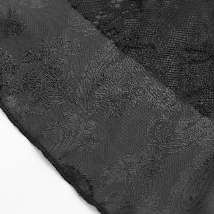 Sheer Lace Dress with Appliques and Flared Sleeves - image 8