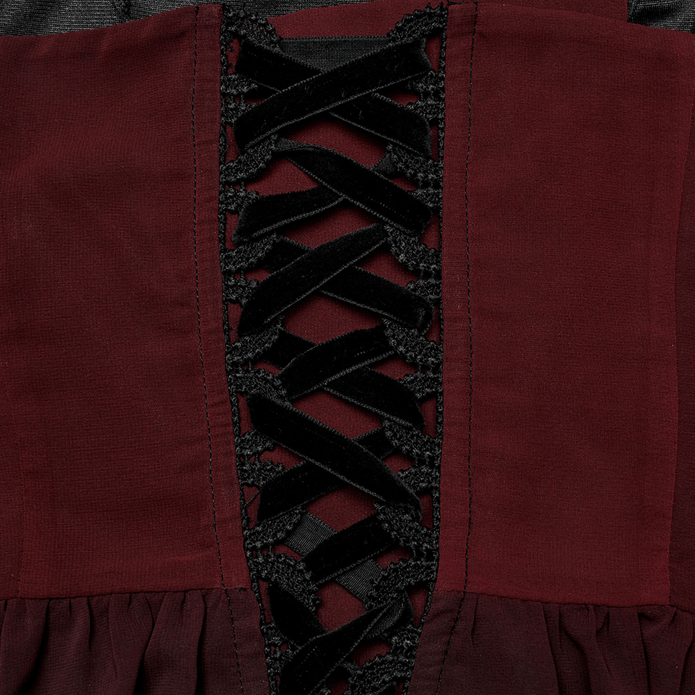 Sleek Gothic Long Dress with Adjustable Straps - image 9
