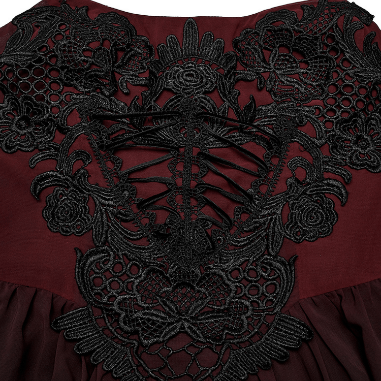 Sleek Gothic Long Dress with Adjustable Straps - image 8