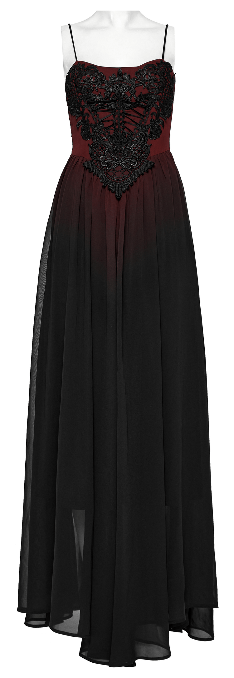 Sleek Gothic Long Dress with Adjustable Straps - image 4
