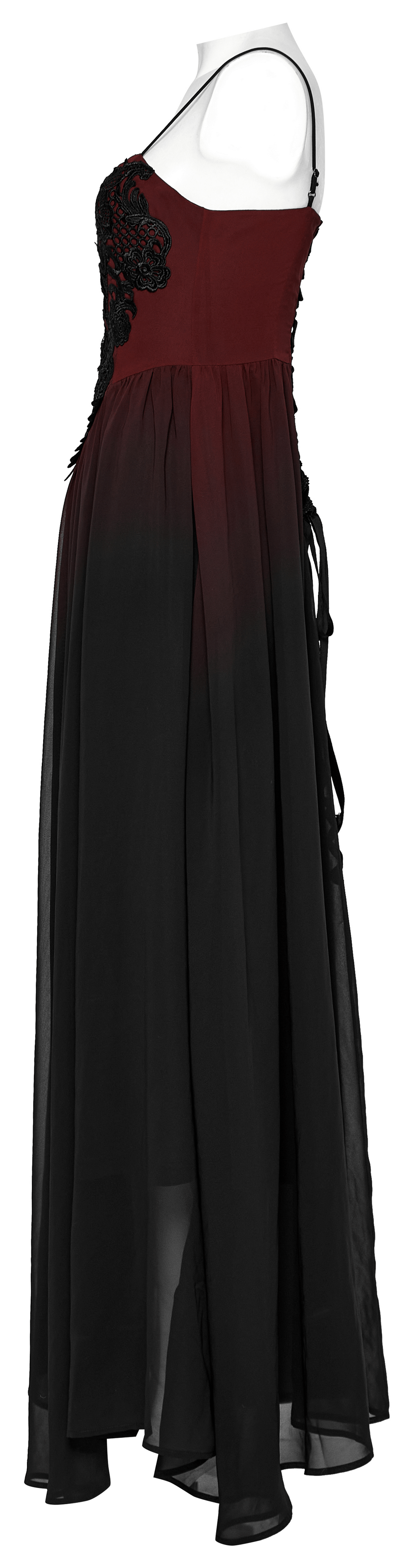 Sleek Gothic Long Dress with Adjustable Straps - image 5