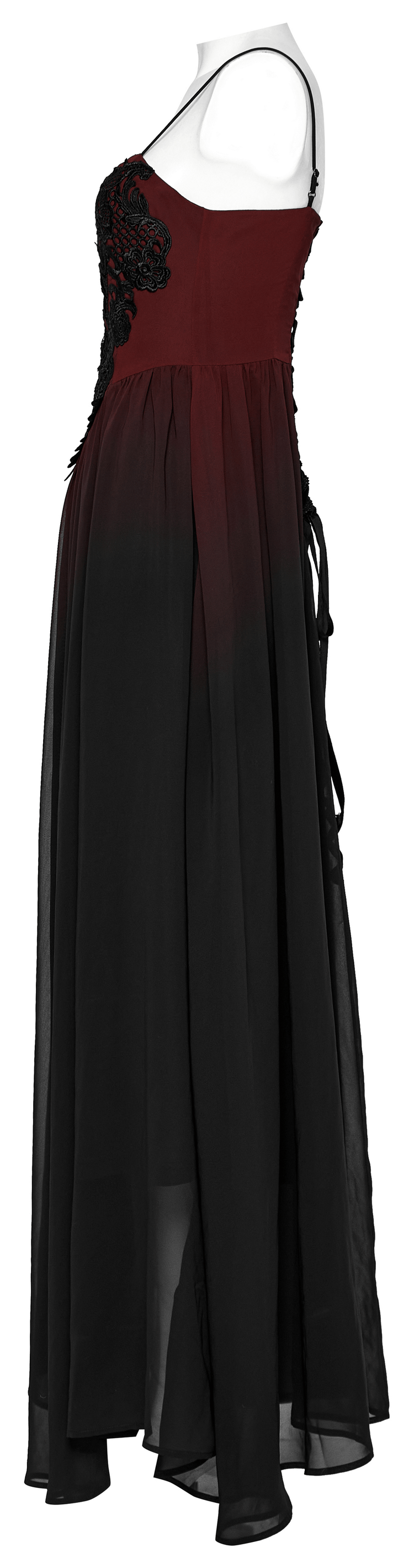 Sleek Gothic Long Dress with Adjustable Straps - image 5