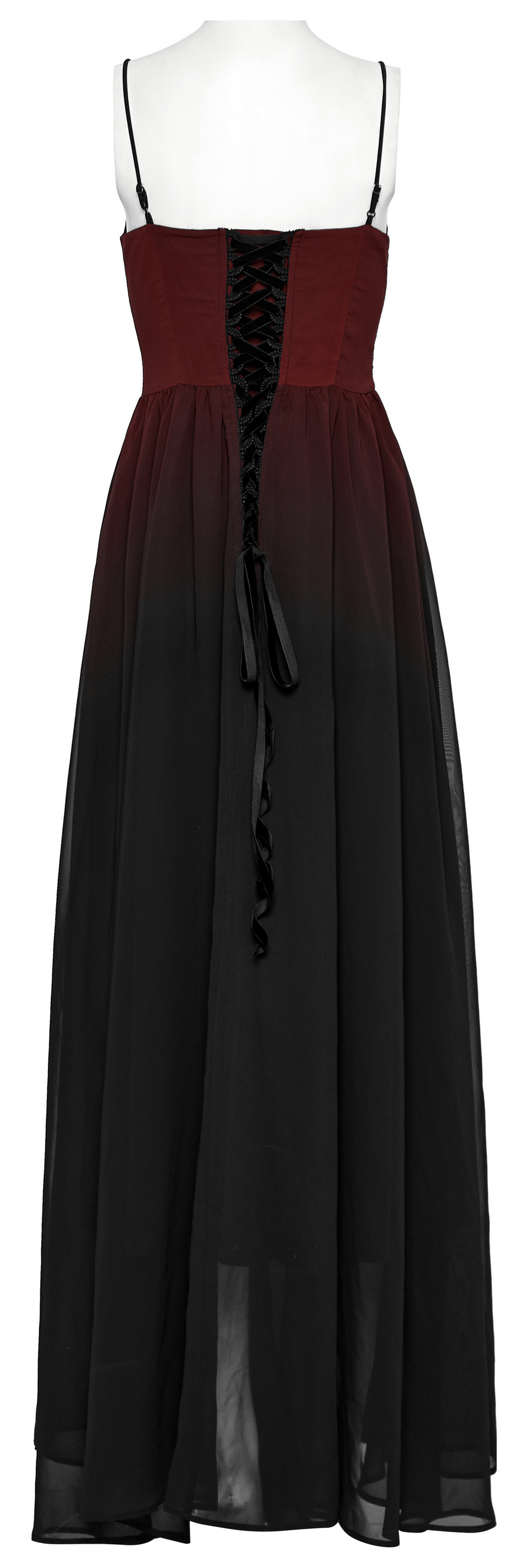 Sleek Gothic Long Dress with Adjustable Straps - image 6