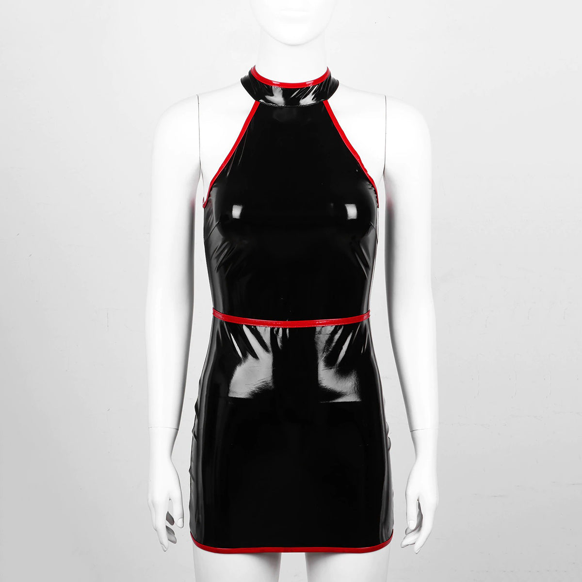 Slim Fit Bodycon Dress for Pole Dance / Women's Wetlook Sleeveless Dress in Alternative Apparel - image 13