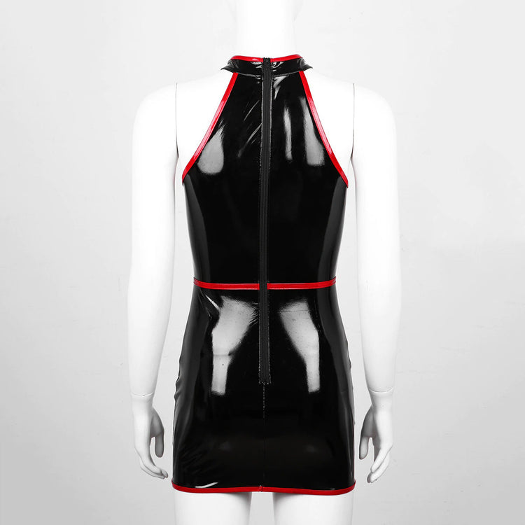 Slim Fit Bodycon Dress for Pole Dance / Women's Wetlook Sleeveless Dress in Alternative Apparel - image 14