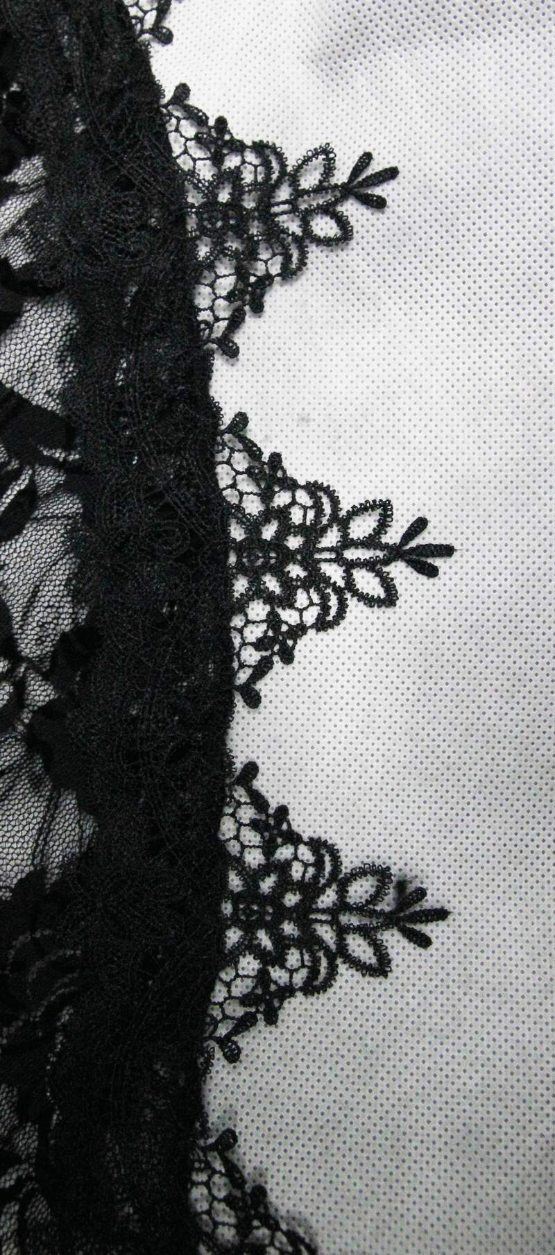 Strapless Dress With Lace Train / Gothic Asymmetry Hem Dress with Feathers - image 12