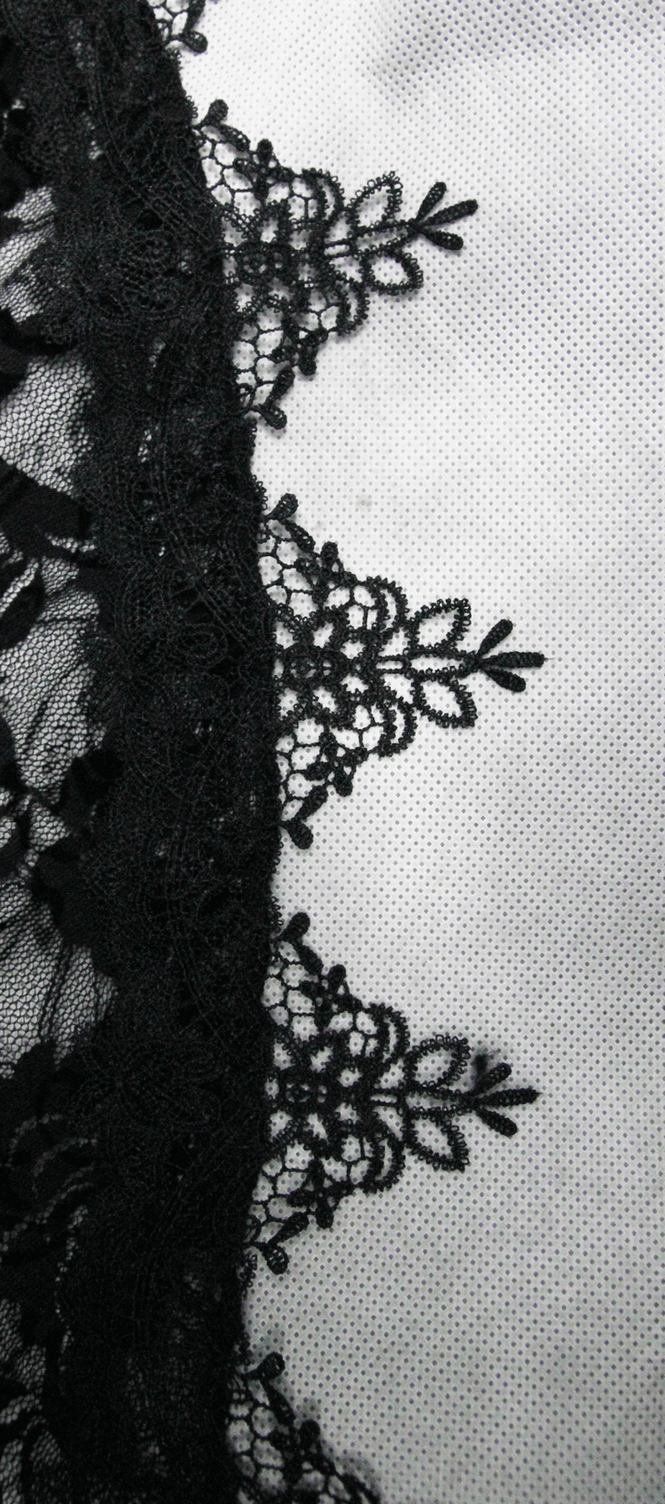 Strapless Dress With Lace Train / Gothic Asymmetry Hem Dress with Feathers - image 12