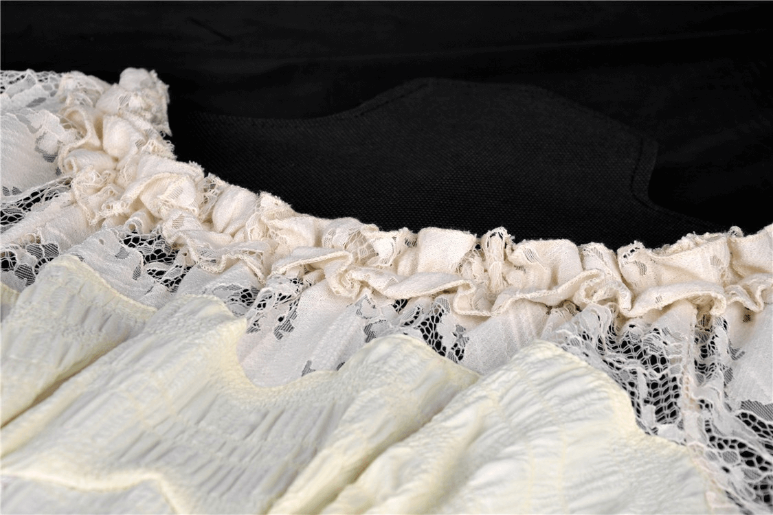 Steampunk Victorian Off-Shoulder Short Sleeves Lace Dress - image 6