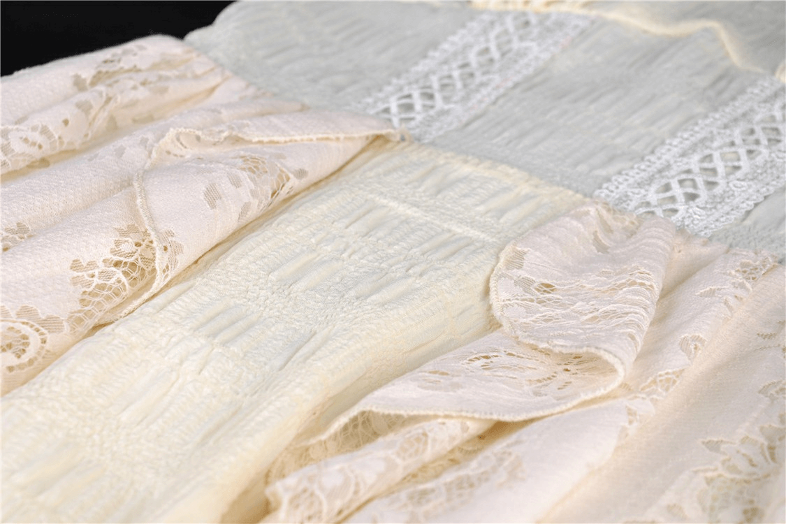 Steampunk Victorian Off-Shoulder Short Sleeves Lace Dress - image 8